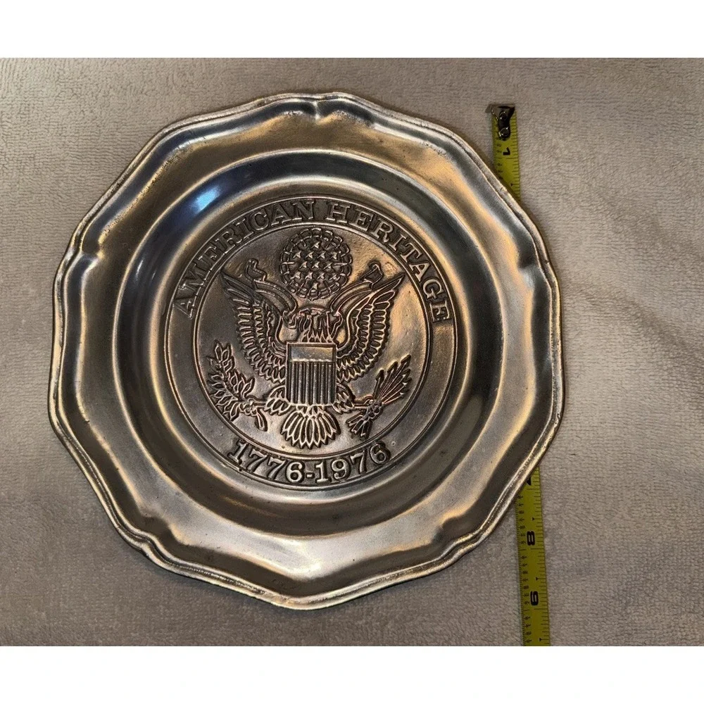 American‎ Heritage 1776 to1976 Limited Edition Pewter Plate Cantrell Collection